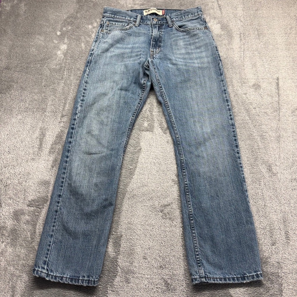 Levis 514 Slim Straight Jeans Men 32x32 Blue Good Zip‎ Fly 100% Cotton